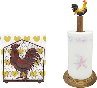 Rooster Design Tabletop Napkin Holder